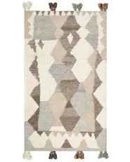 Rug ARALEZ Beige 80 x 150 cm Wool_859702