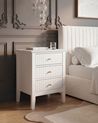 3 Drawer Bedside Table ASSISI White