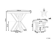 Garden Dining Set with Stools 4 Seater OLBIA Concrete Grey_806442