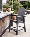 Ulkobaarituoli ADIRONDACK Synteettinen materiaali Tummanharmaa