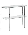 Konsolbord CALVERT Härdat glas Marmor/ Silver