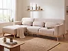 Hörnsoffa SIMOS Chenille Beige Högervänd