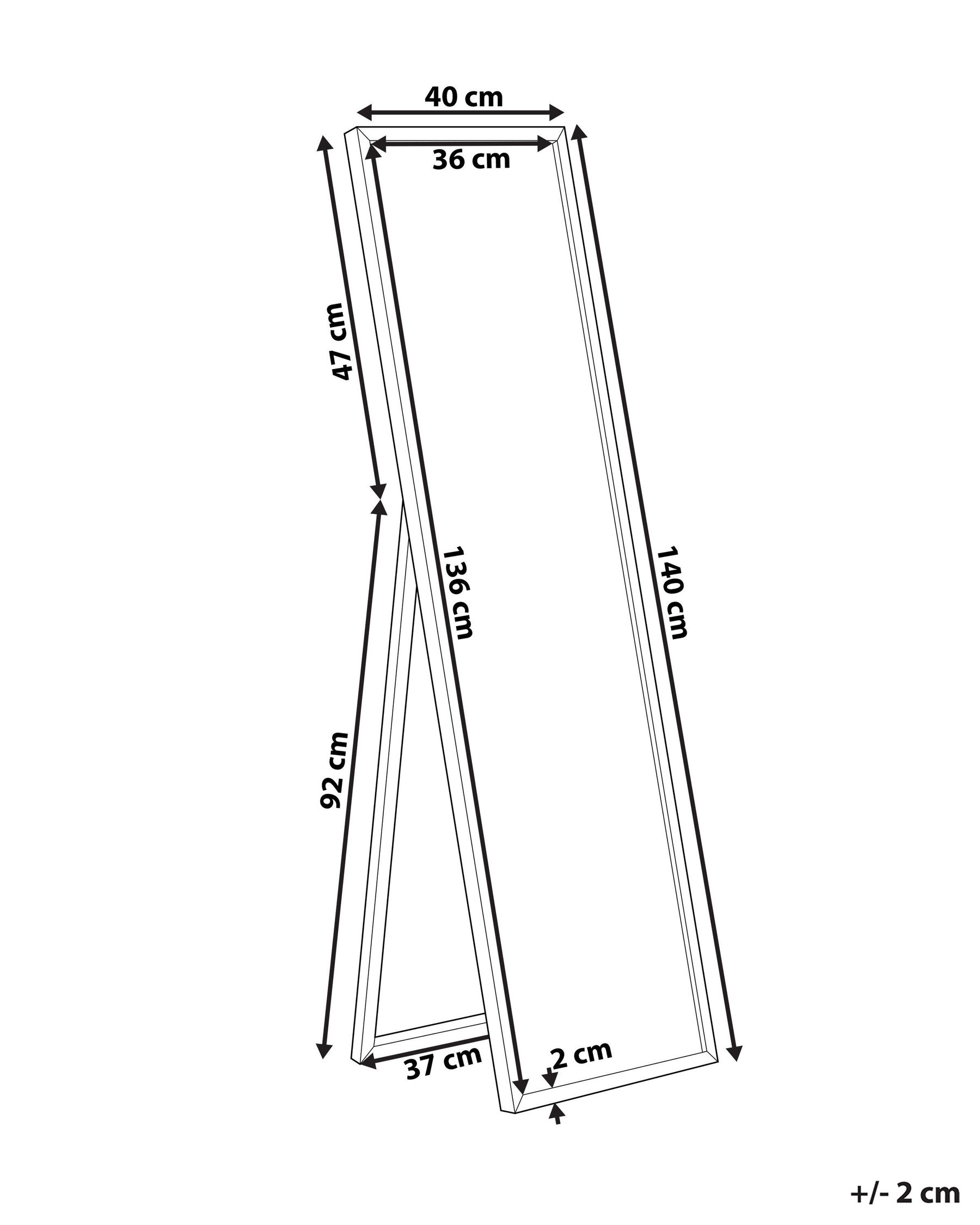 Golvspegel TORCY 140 cm Guld_814075