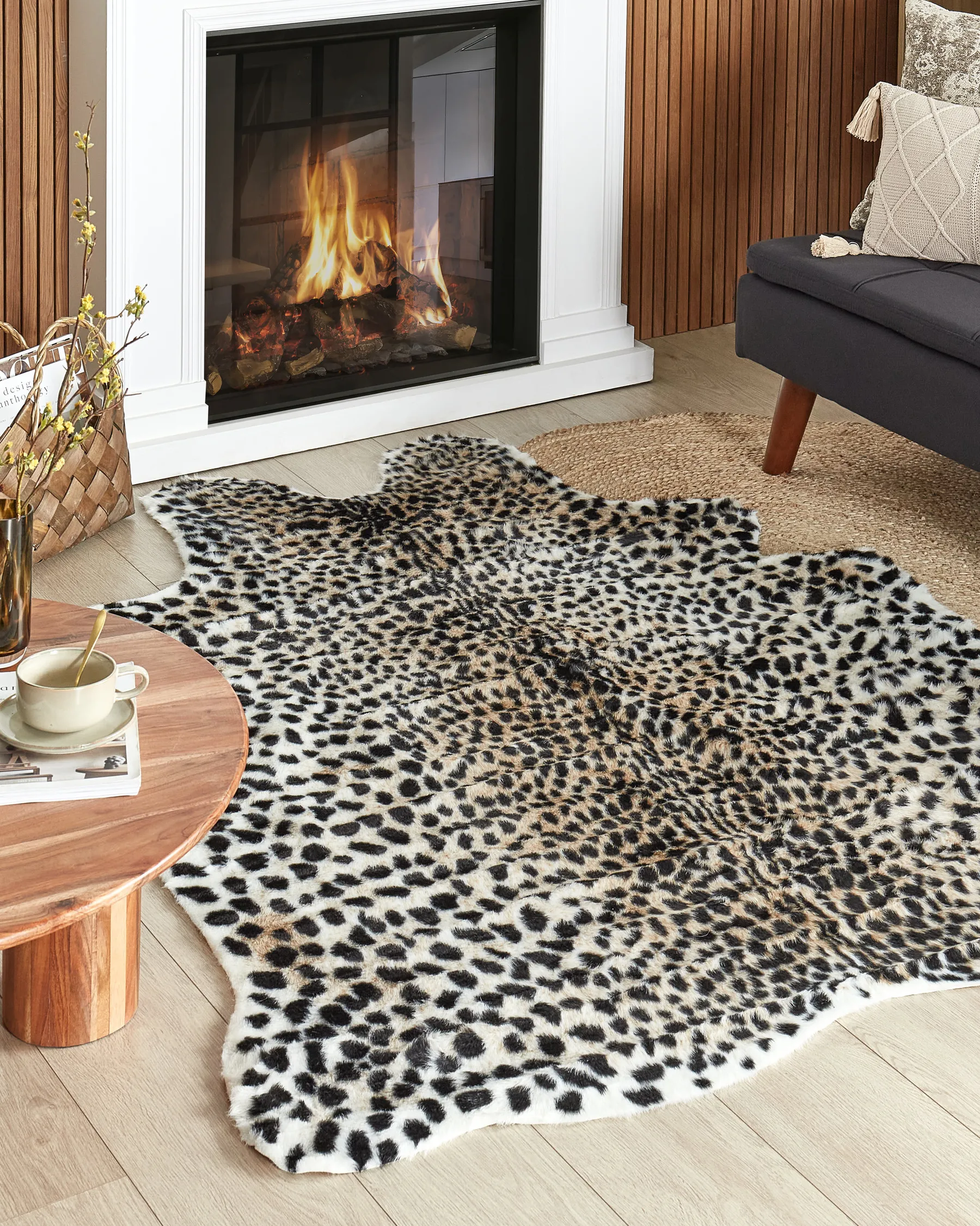 Faux Fur Rug OSSA Beige 150 x 200 cm_913689