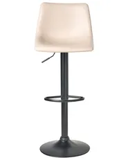Set of 2 Bar Stools LEBRIJA Swivel Faux Leather Light Beige_1011376