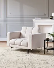 Armchair ALNES Boucle White_953573