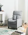 Recliner Chair ROYSTON with Footrest Fabric Grey