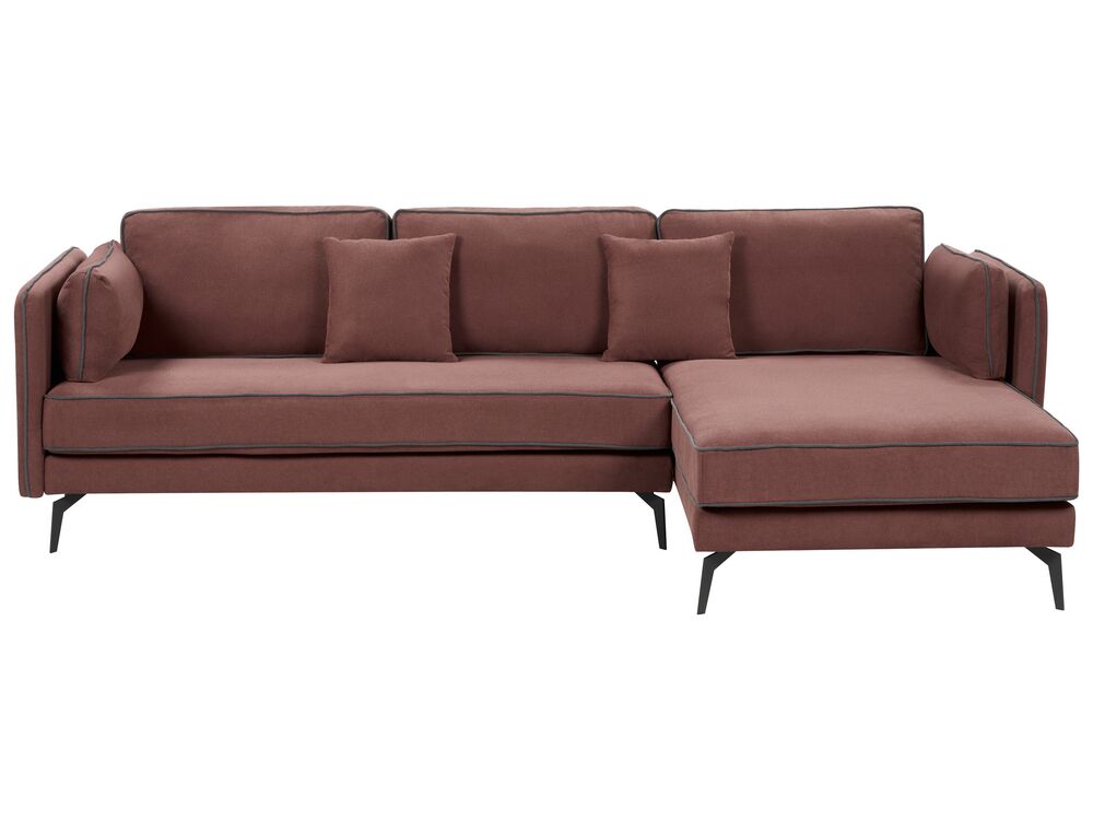 Corner Sofa ALTAN Fabric Burgundy Left Hand