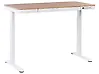 Työpöytä sähkösäädettävä KENLY 120 cm x 60 cm USB-portilla Ruskea/valkoinen