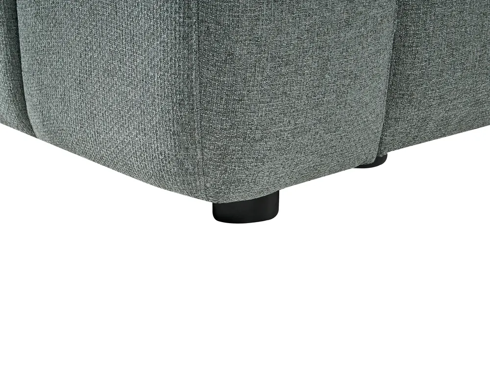 Modular Corner Sofa 5 Seater KIVVIK with Ottoman Fabric Green Left Hand_1045856