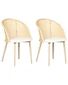 Ruokatuolisetti 2 kpl CORNELL Metalli Vaaleanbeige