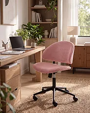 Office Chair KIANA Corduroy Pink_1150935
