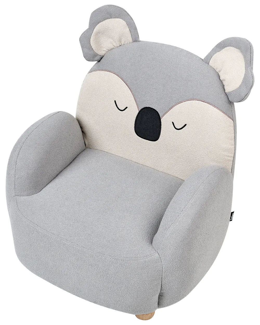 Kids Armchair Koala HERVIK Fabric Grey_975721