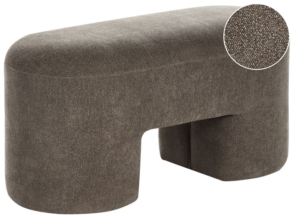 Klädd bänk DECORAH Bouclé Brun