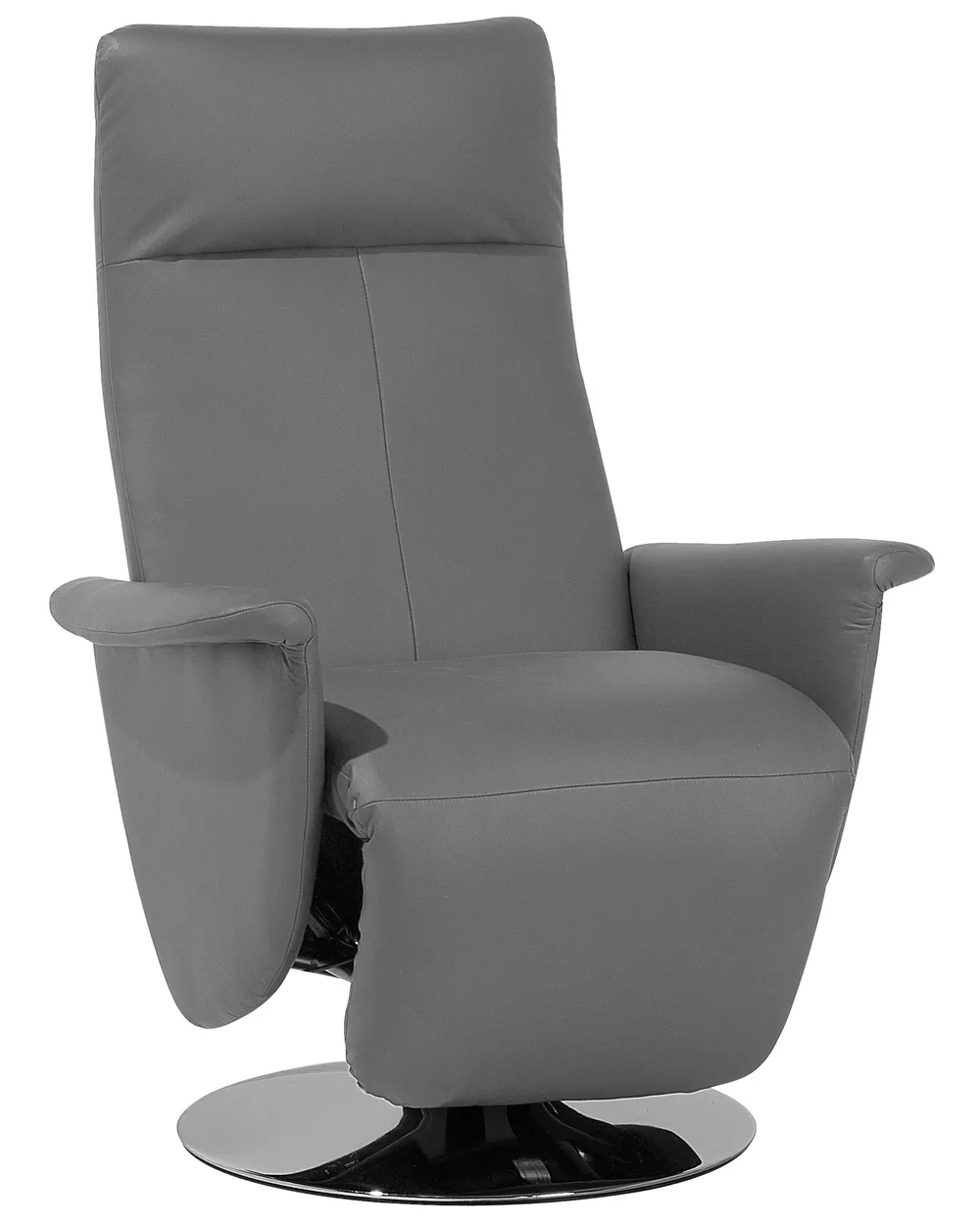 Recliner Chair PRIME with Footrest Faux Leather Grey_1071312