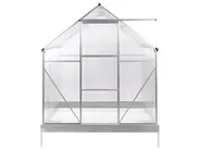 Garden Greenhouse APULIA 191 cm 190 cm Silver_1005240