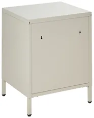 Sängbord med 2 förvaringslådor MALAVI Metall Ljusbeige_1053145