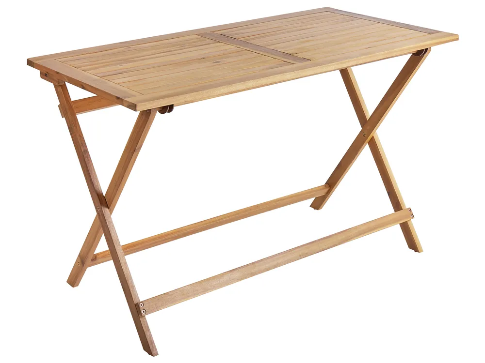 Garden Dining Table PROSSEDI 120 cm 60 cm Acacia Wood Brown