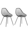 Set of 2 Dining Chairs CANTON Black