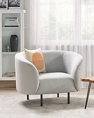 Armchair LOEN Fabric Black/ White_1171206