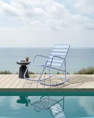 Garden Rocking Chair TURI Metal Light Blue_1021010