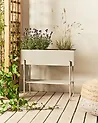 Korotettu kukkaruukku VINCA 70 cm Metalli Beige