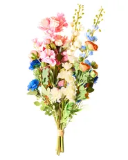 Konstgjord blomsterbukett GRADIL 75 cm Flerfärgad_1028450