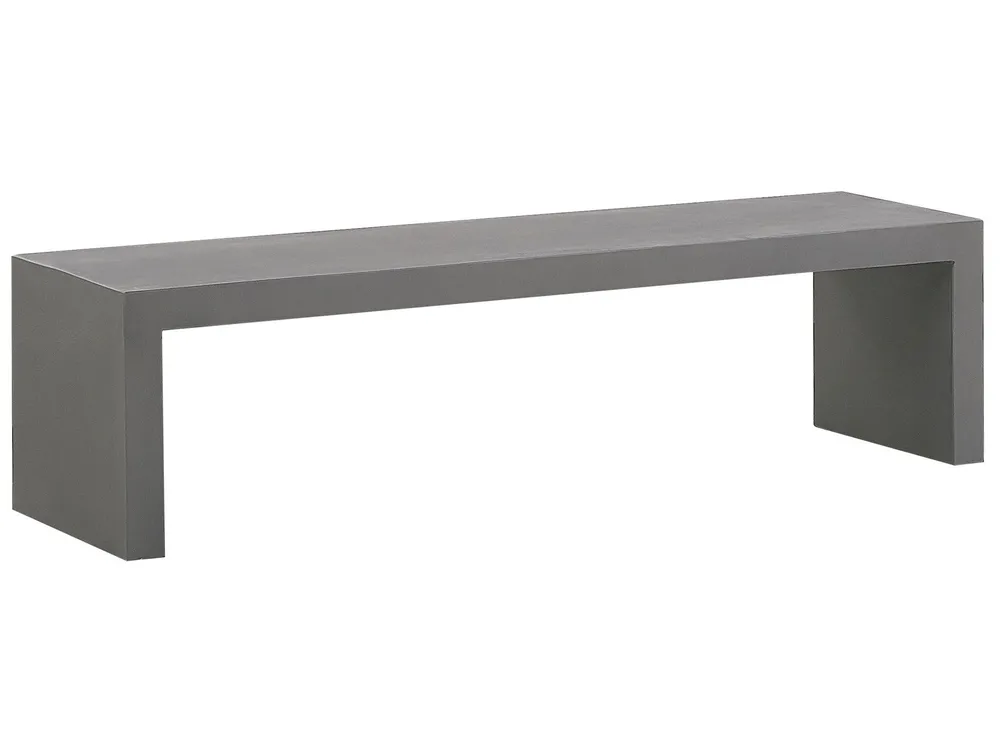 Garden Dining Set with Benches 4 Seater TARANTO Concrete Grey_775839