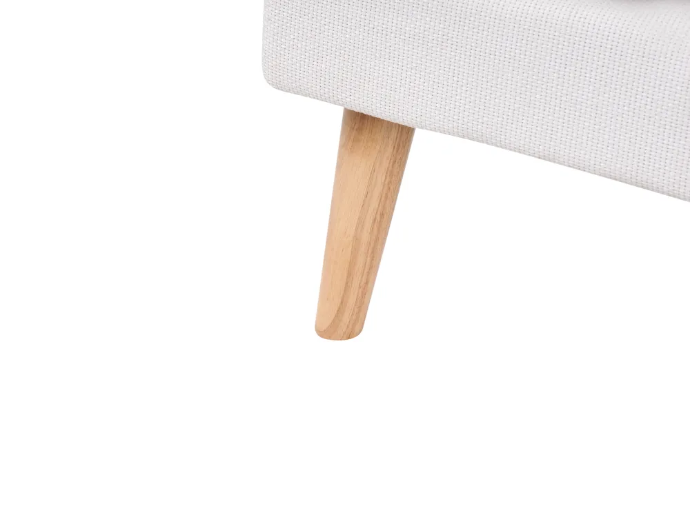 Sofa Bed 3 Seater YILA Fabric White_1056288