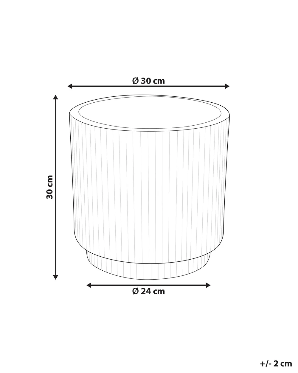 Plant Pot DARIA 30 cm Brown_1018146