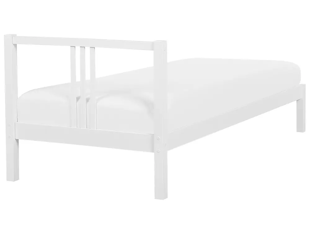 Säng med lamellram Furu VANNES 90 x 200 cm Vit_752618