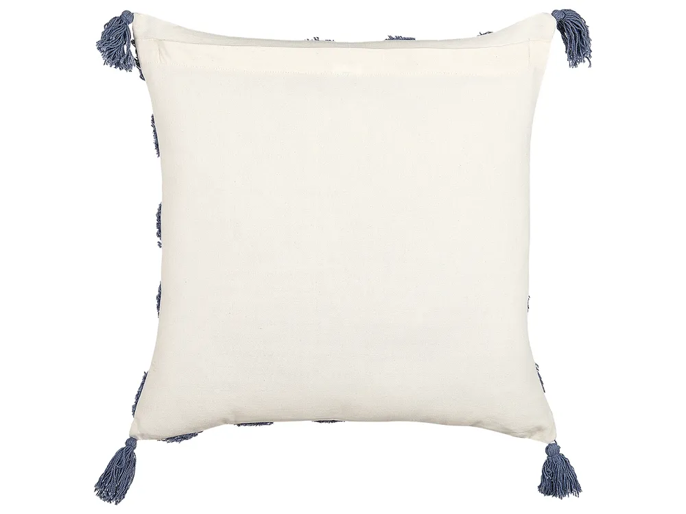 Set of 2 Decorative Cushions JACARANDA 45 x 45 cm Cotton Blue Geometric Pattern_838687