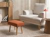 Footstool TAKOMA Fabric Orange