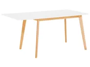 Extending Dining Table MEDIO White 120/155 cm 80 cm_794572