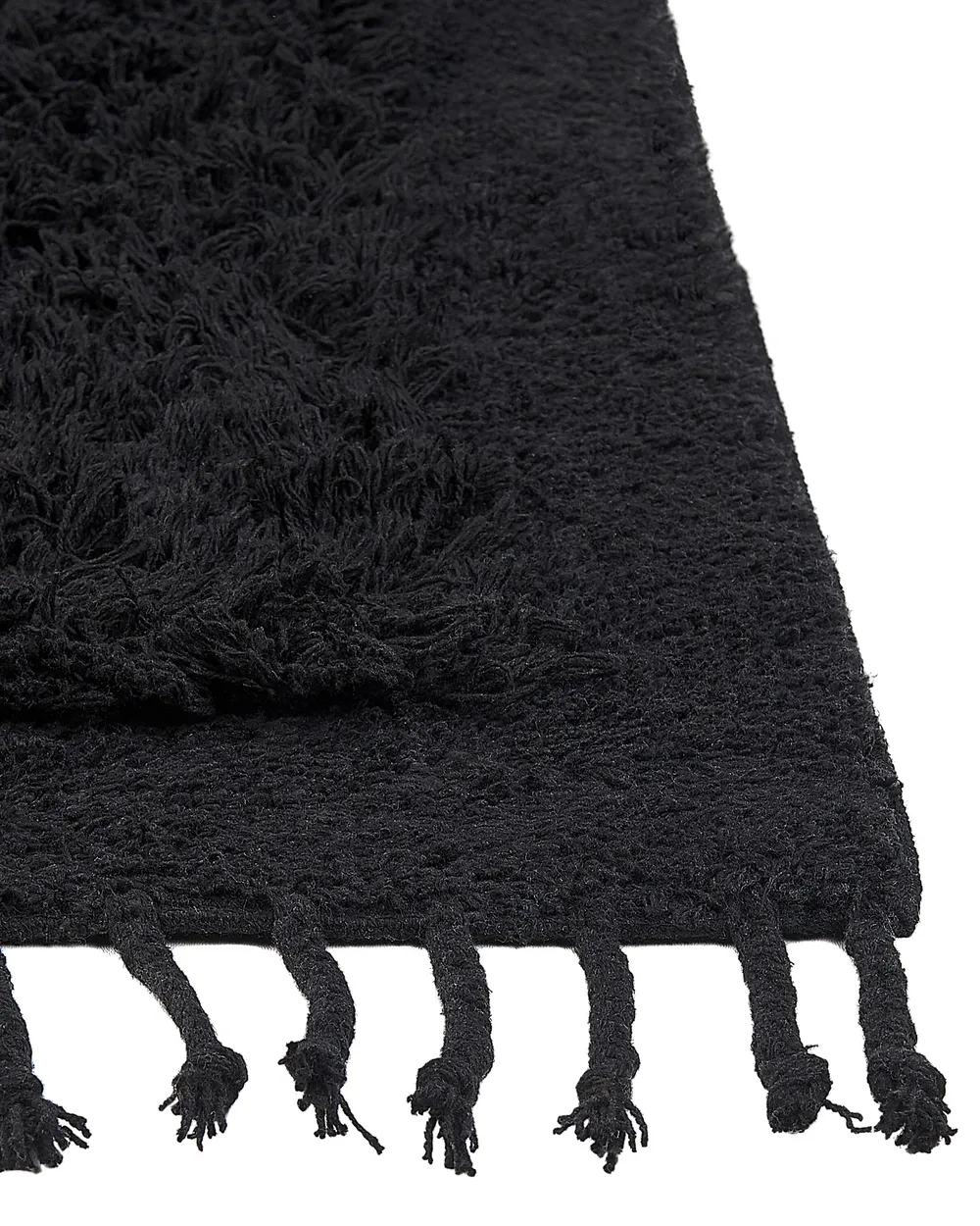 Rug BITLIS Black 140 x 200 cm Cotton_837655