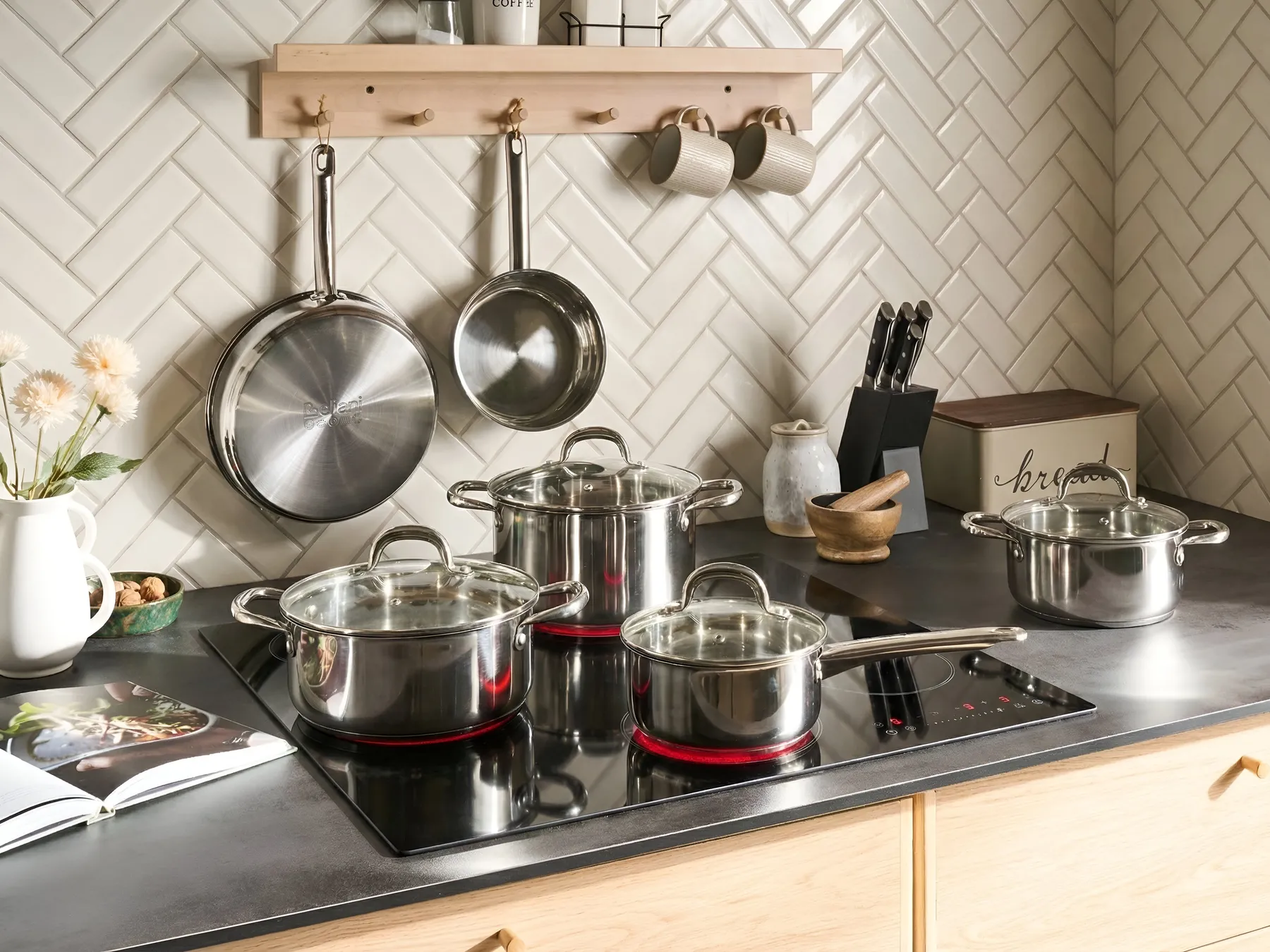 Kokkärlsset med 10 delar PRIMECOOK Rostfritt stål Silver_1044221