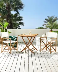 Set of 2 Garden Chairs MOLISE Bamboo Brown_809469