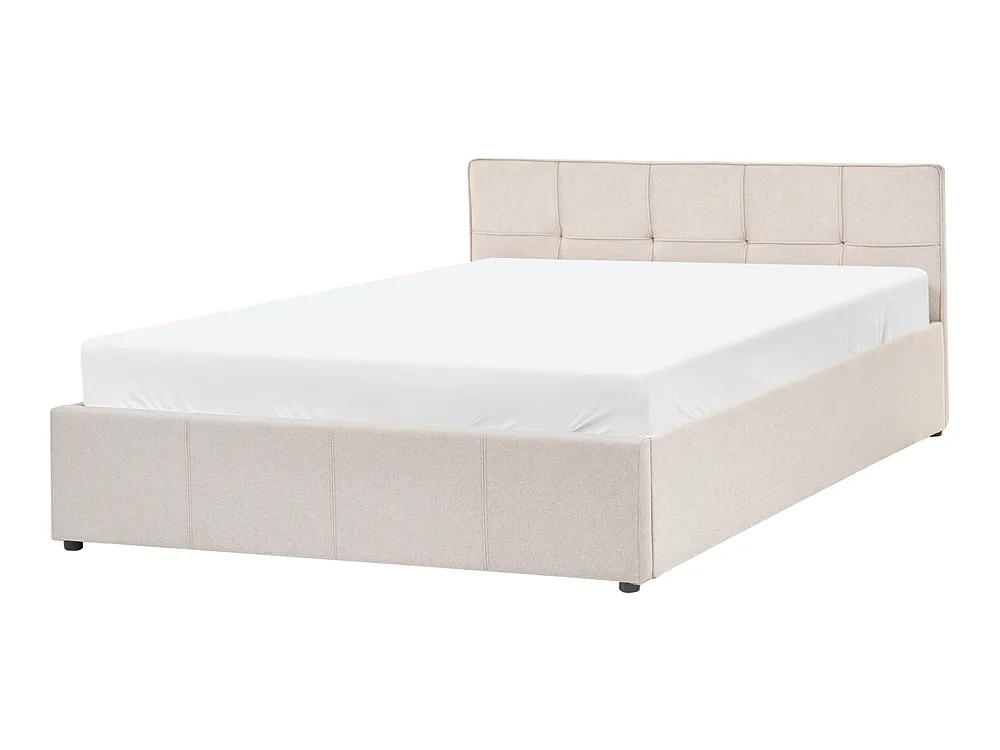 Seng med oppbevaring LAURESSES Lys beige 120 x 200 cm_1150424