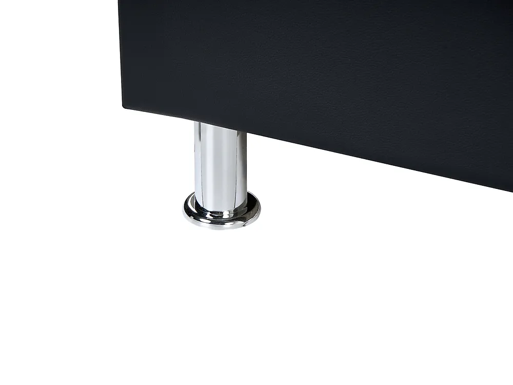 Säng med lamellram Konstläder METZ 160 x 200 cm Svart_1173788