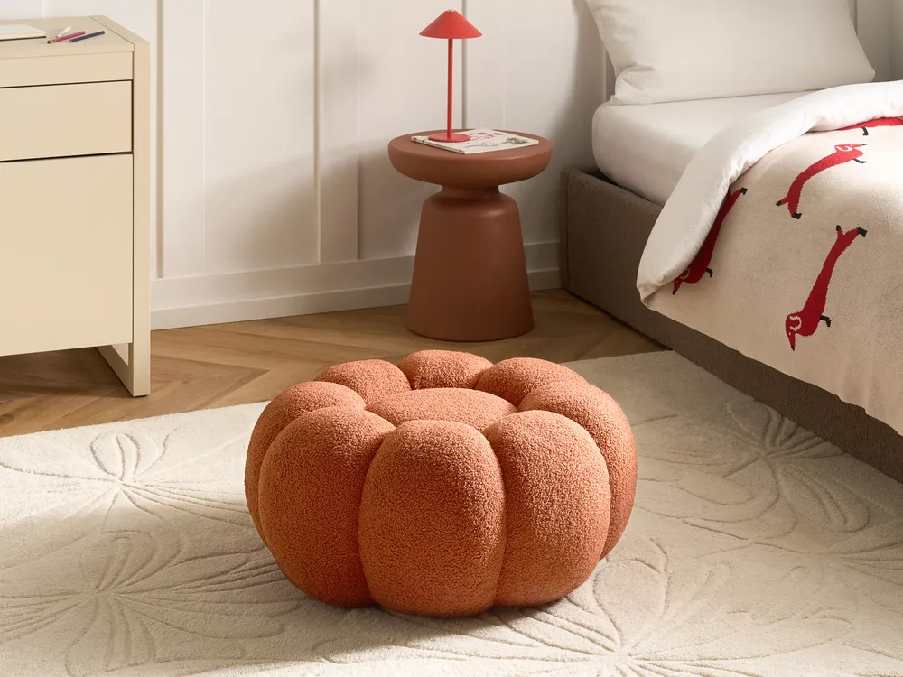 Pouffe BEAUFORT Boucle Brown