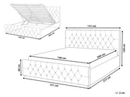 Ottoman Bed AMIENS Velvet Grey 140 x 200 cm (EU Double)_791238