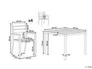Garden Dining Set 4 Seater PRATO Grey_741569