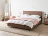 Bed Boucle ALBI 180 x 200 cm (EU Super King) Brown
