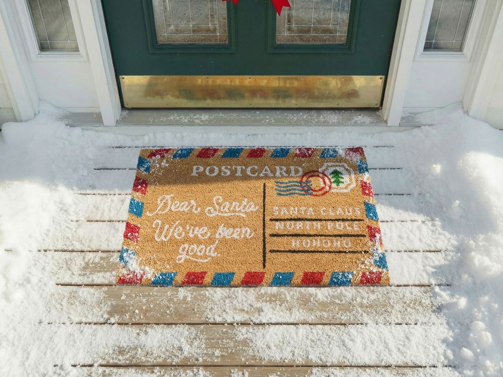 Doormat KATALLA Natural 45 x 75 cm Christmas Motif Coir