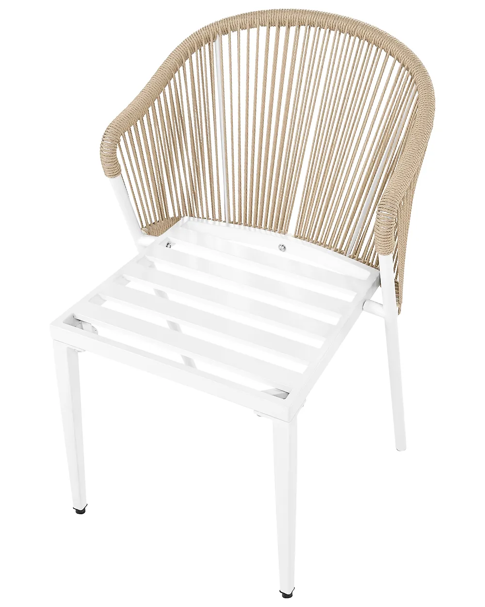 Sett med 2 hagestoler med puter PARANEA Metall Beige_1179582