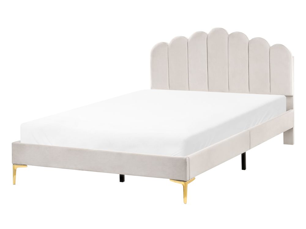 Seng Fløyel SAUVIAN 140 x 200 cm Off white
