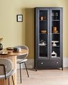 Glass Display Cabinet NORNALUP 80 cm Black