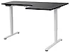 Kulmatyöpöytä sähkösäädettävä DESTINES 160 cm x 109 cm Musta/valkoinen Oikea
