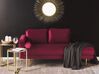 Left-Hand Chaise Longue MIRAMAS Velvet Dark Red