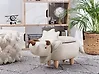 Storage Animal Stool TRICERATOPS Dinosaur Fabric Light Grey